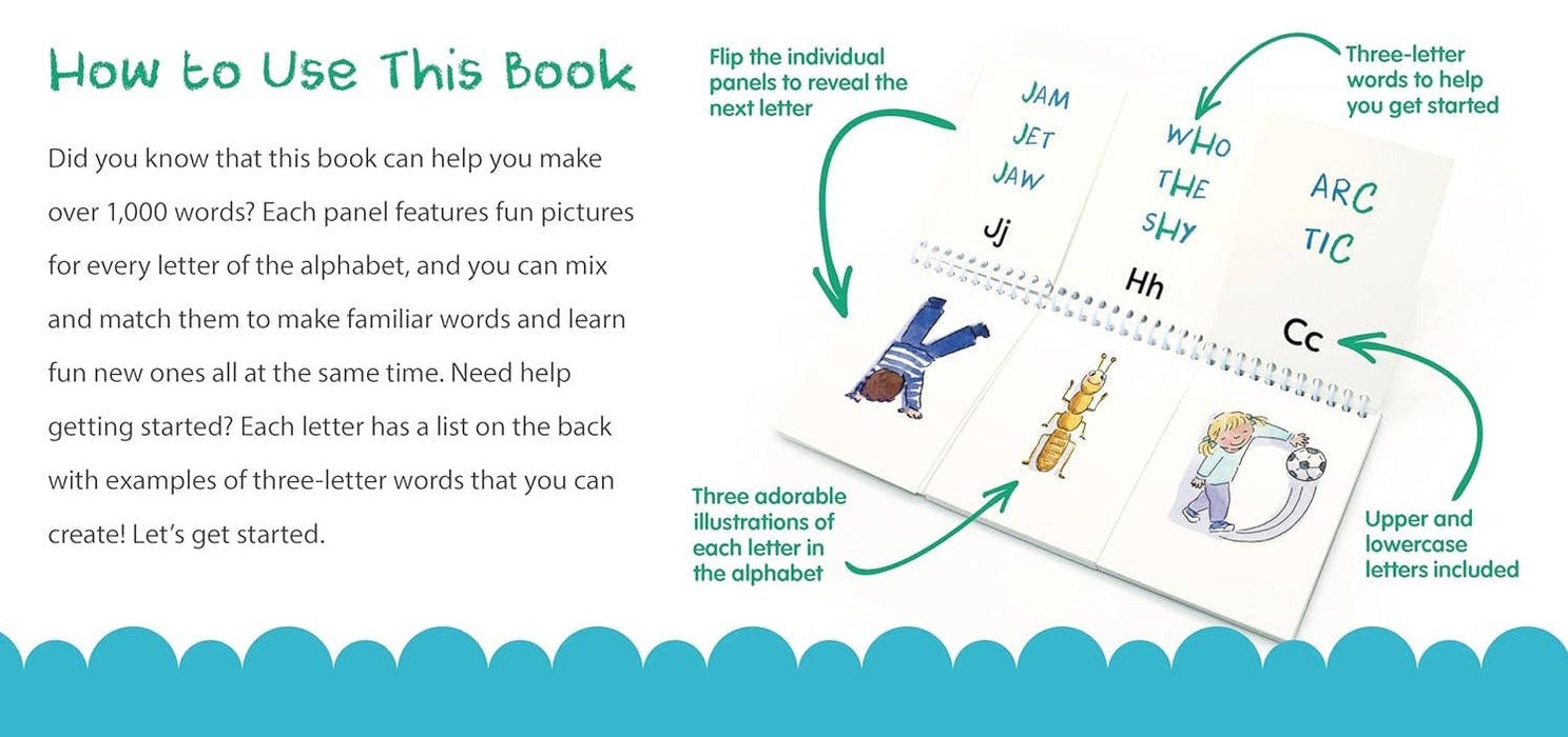 Fun ABC Flip Book - Spell and Learn Three-Letter Words