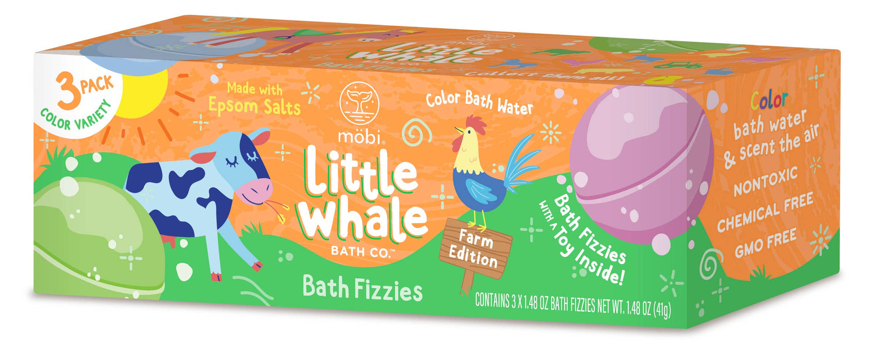 Little Whale Farm Bath Fizzies - 3 Pack