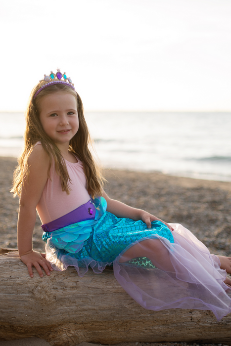 Mermaid Glimmer Skirt & Tiara Blue/Purple