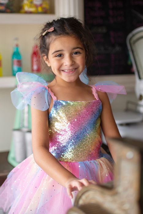 Rainbow Fairy Dress and Wings Set