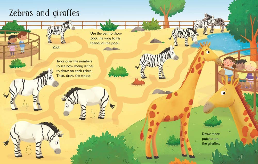 Wipe-Clean Zoo Activities : Usborne