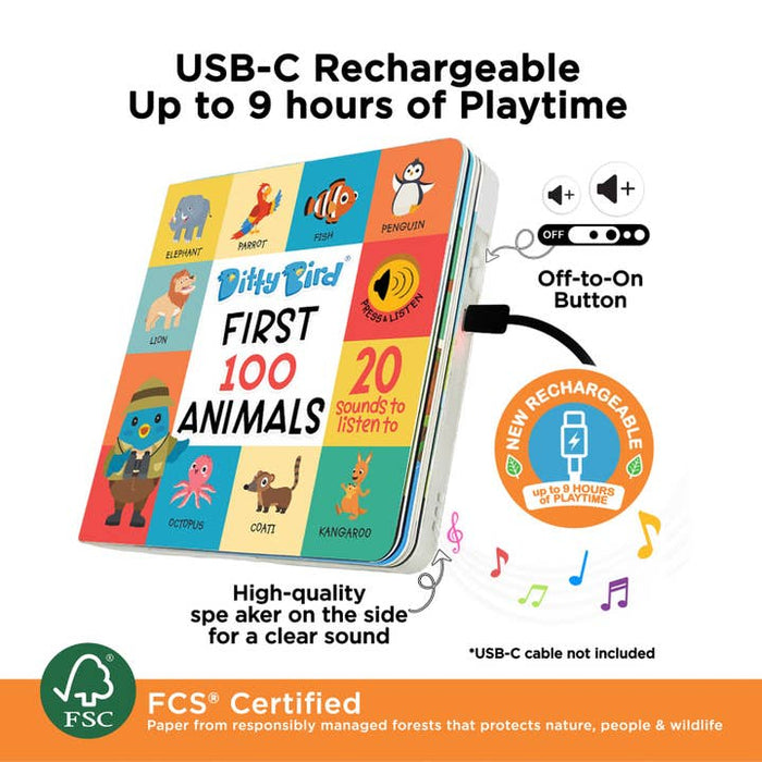 Ditty Bird Books- First 100 Animals