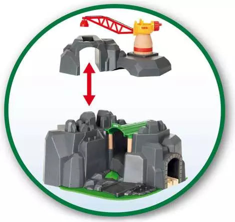 BRIO World Crane and Mountain Tunnel