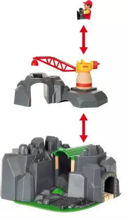 BRIO World Crane and Mountain Tunnel