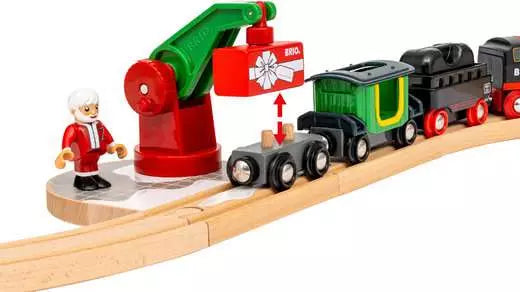 BRIO World Train Set Christmas Steaming Train Set