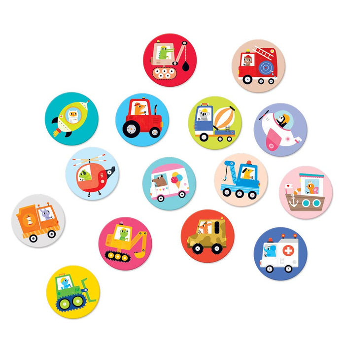 On-the-Go Puzzle Memory Game Vehicles 2+ for toddlers