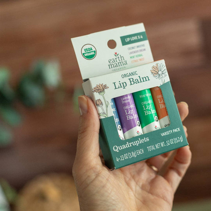 Earth Mama Organic Lip Balm Quadruplets