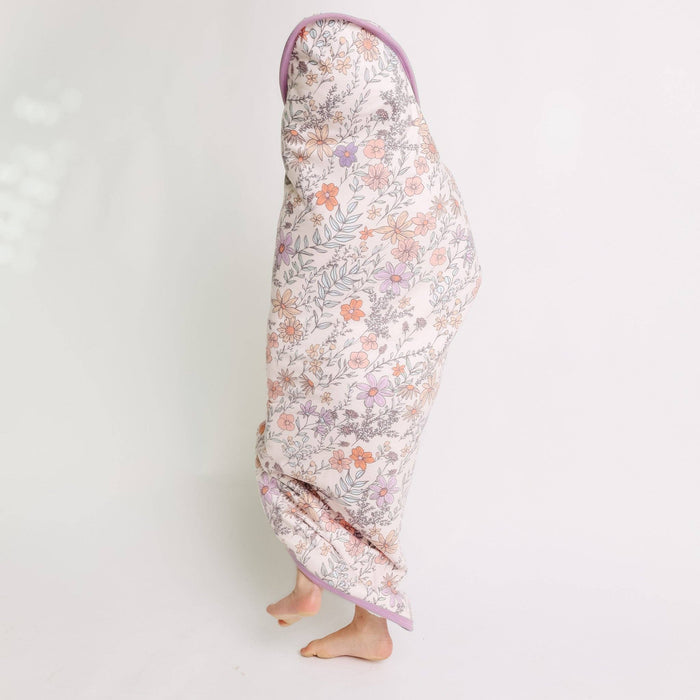 Premium Baby Knit Hooded Towel - Flora