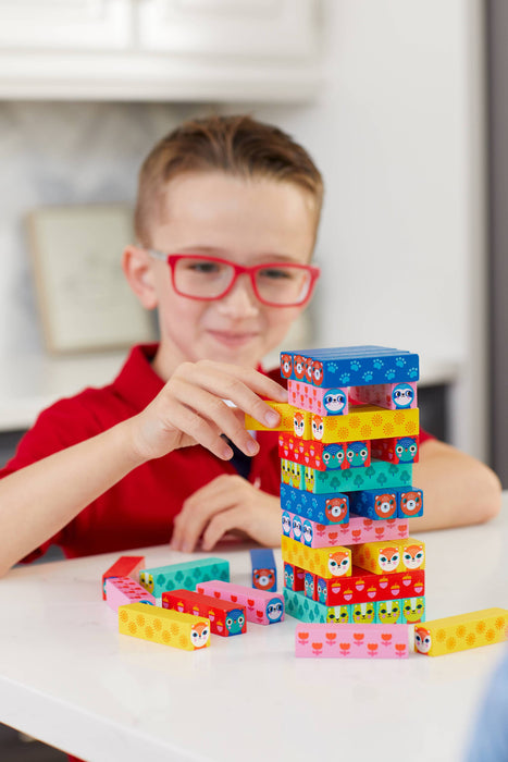 Wild Wobble! Wooden Tumbling Tower