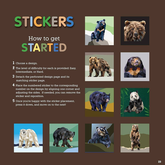 My Sticker Paintings: Bears - 10 Majestic Works of Art