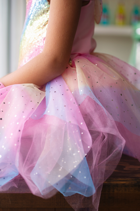 Rainbow Fairy Dress and Wings Set
