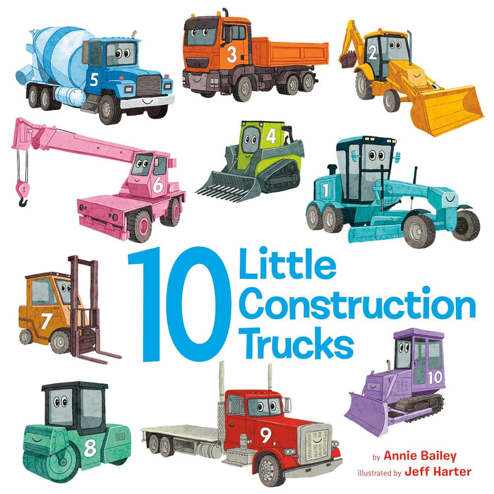 10 Little Construction Trucks Board Book