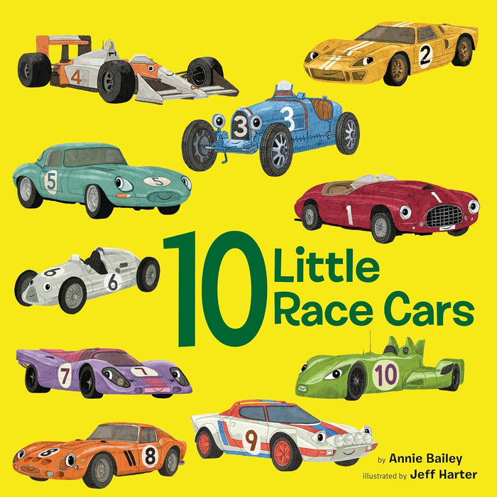 10 Little Race Cars Board Book