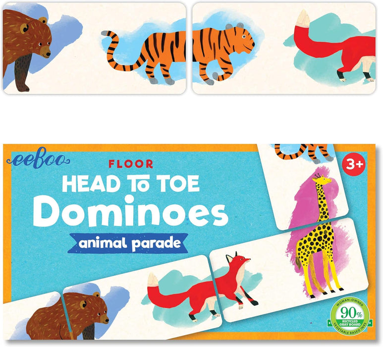 Animal Parade Head to Toe Dominoes