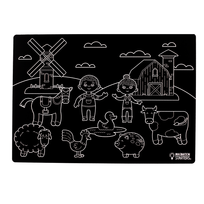 Chalkboard Coloring Placemat- Farm
