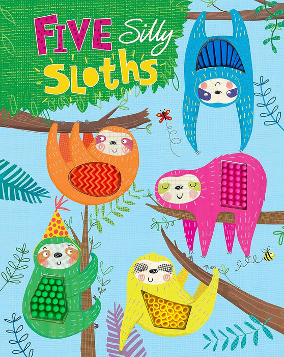 Five Silly Sloths- Silicone Touch and Feel Counting Board Book
