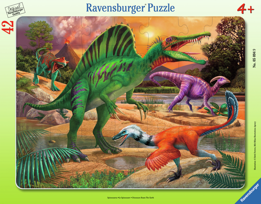Dinosaurs Roam the Earth 42pc Jigsaw Puzzle