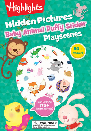 Baby Animals Hidden Pictures Puffy Sticker Playscenes