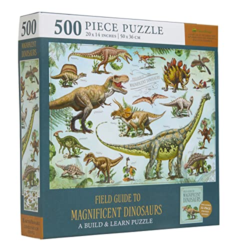 Magnificent Dinosaurs 500pc Puzzle + Booklet