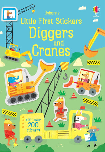 Little First Stickers Diggers and Cranes Book