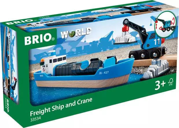 BRIO World Freight Ship & Crane