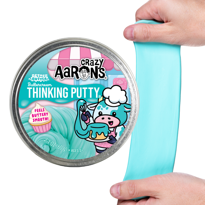 Crazy Aaron's Thinking Putty 4" Tin- Buttercream Better Butter