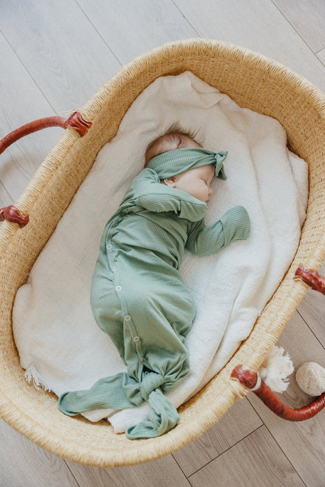 Knotted Gown Ribbed - Clover