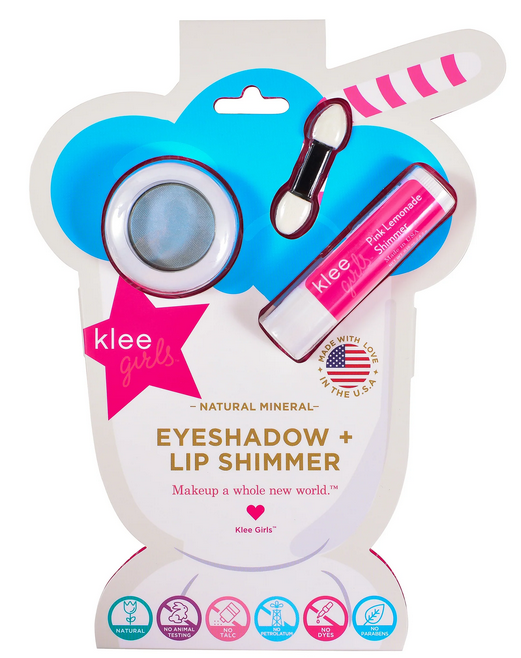 Klee Naturals Baby Blue Sparkles and Pink Lemonade Lip Shimmer