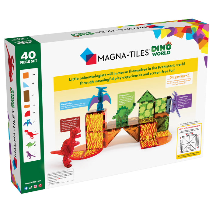 MAGNA-TILES Dino World 40 Piece Set