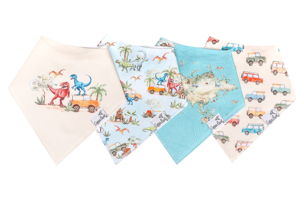 Bandana Bib 4pk- Dino Explorer