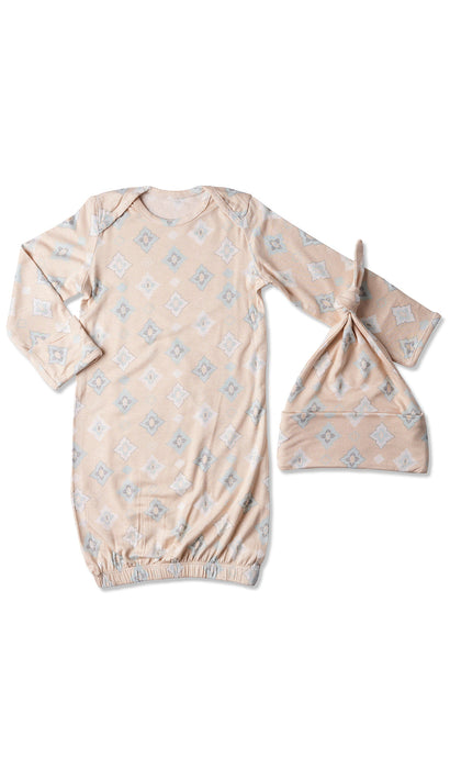 Newborn Gown and Hat- Mosaic