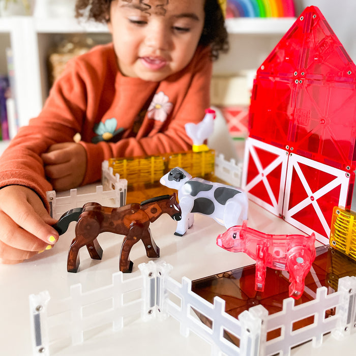 MAGNA-TILES 25 Piece Farm Animal Set