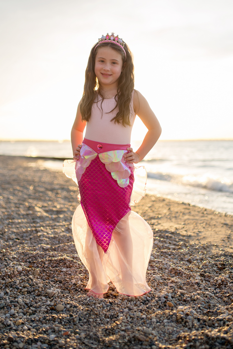 Mermaid Glimmer Skirt & Tirara Pink