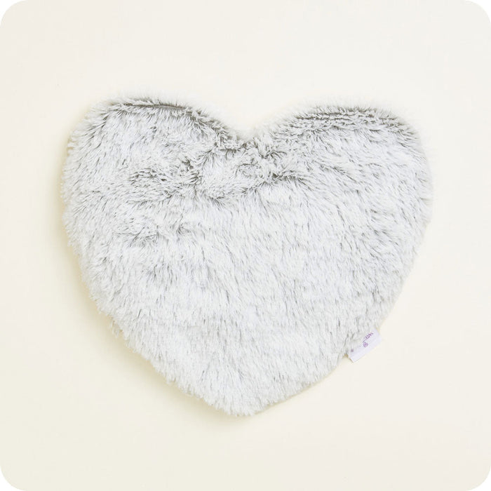 Marshmallow Gray Warmies Heart Heat Pad