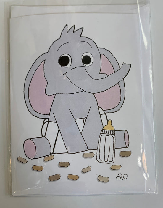 Greeting Card Baby Elephant
