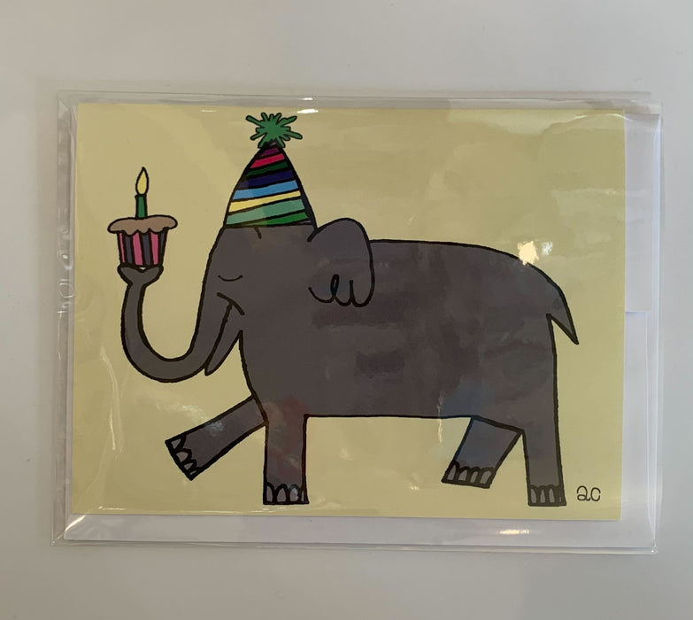 Greeting Card Elephant Birthday