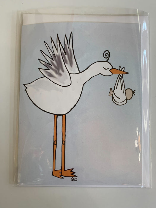 Greeting Card Stork