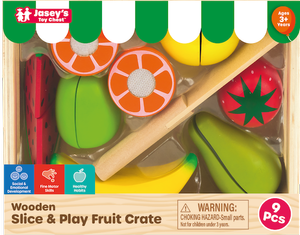 Wooden Slice & Play Fruit Crate