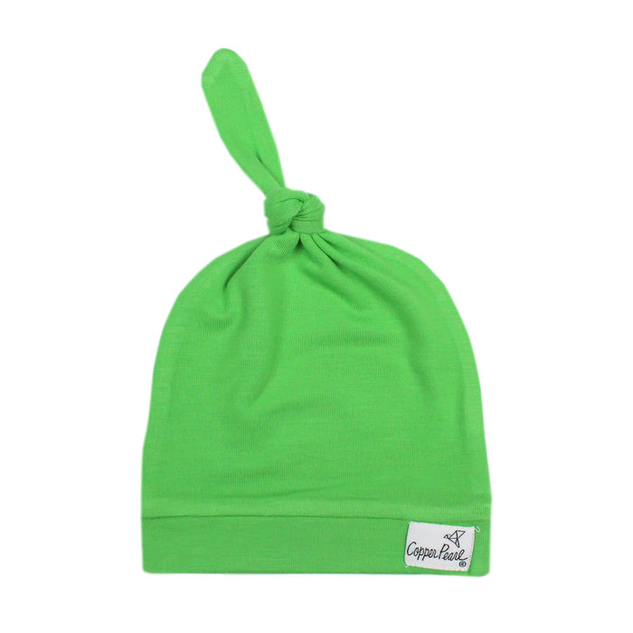 Top Knot Hat- Lime