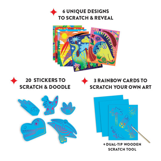 Mighty Dinosaurs Scratch Magic: Scratch & Sparkle Art Kit