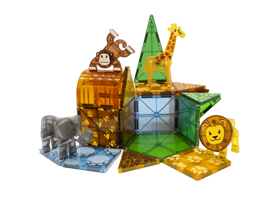 MAGNA-TILES 25 Piece Safari Animal Set