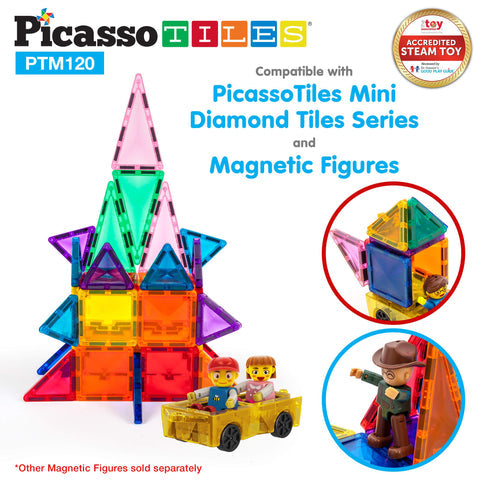 Mini Diamond 120pc Picasso Tile Set + Figures + Car