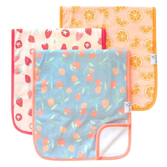Burp Cloth 3pk- Clementine