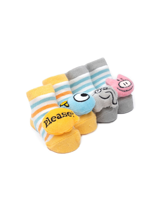 Mo Willems Baby Rattle Socks (2-pack) 0-12mo