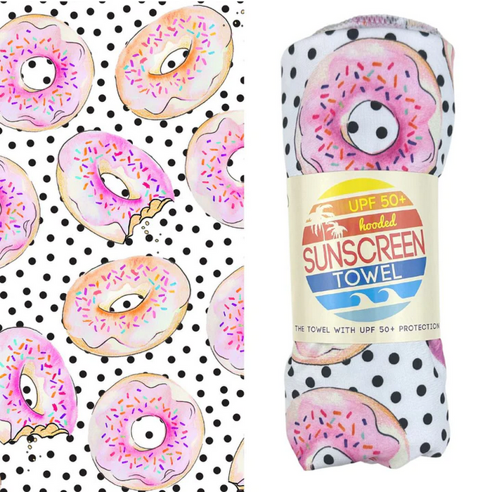 Hooded UPF 50+ Sunscreen Towel, Donut