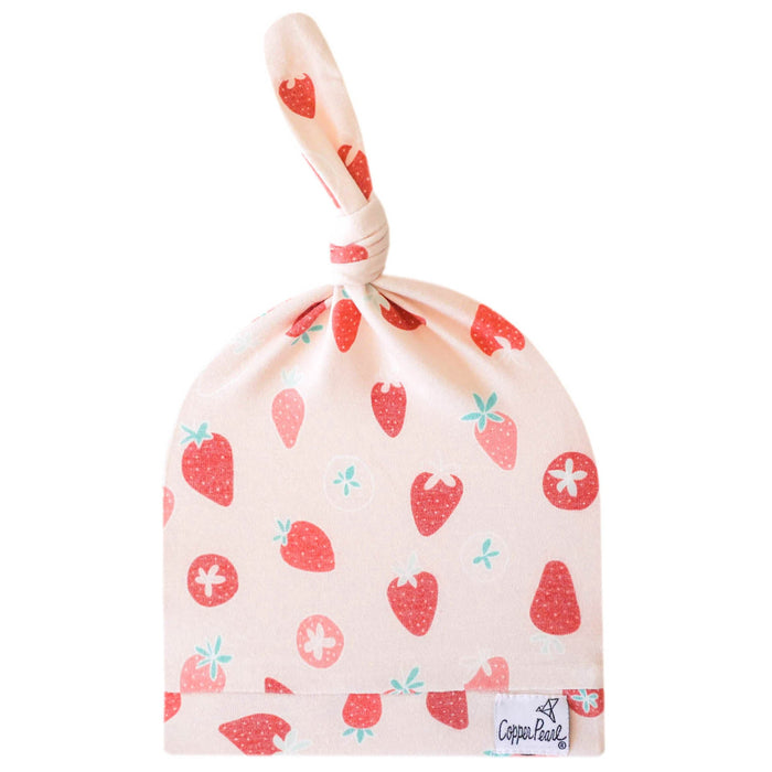 Top Knot Hat- Strawberry