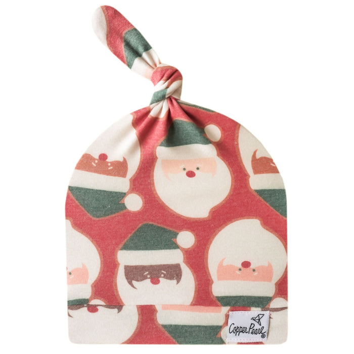 Top Knot Hat- Claus