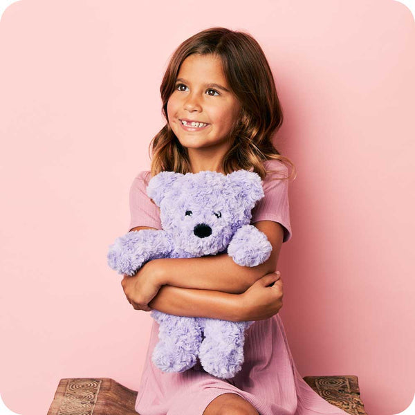 Warmies Purple Curly Bear