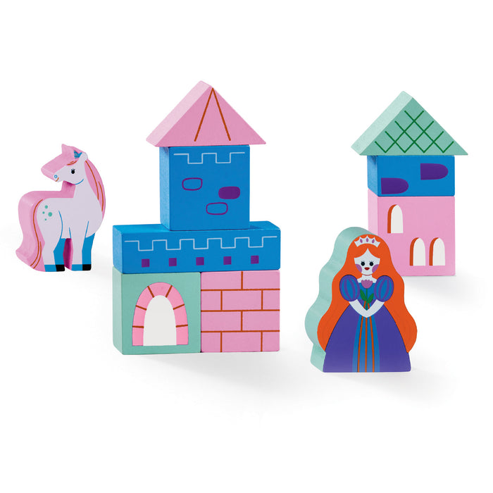 Wood Block Playset- Princess Palace 10pc