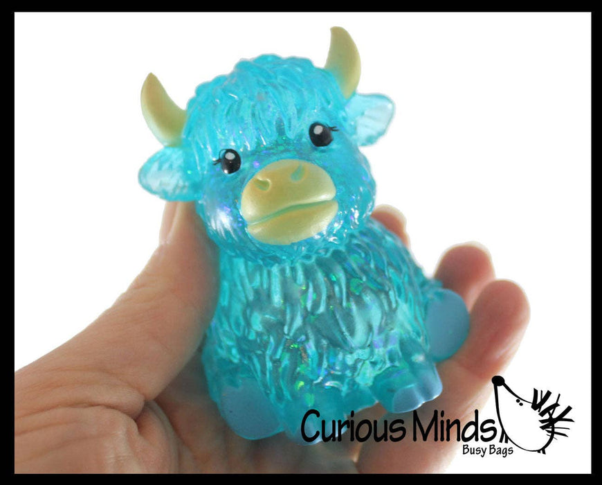 Highland Cow Shaped Ball - Thick Glue/Gel Syrup Molasses Stretch Ball